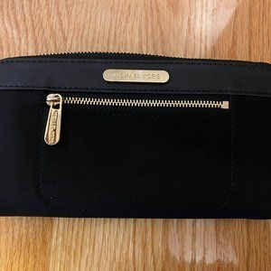 Michael Kors Wallet - Black w/ Gold Zipper